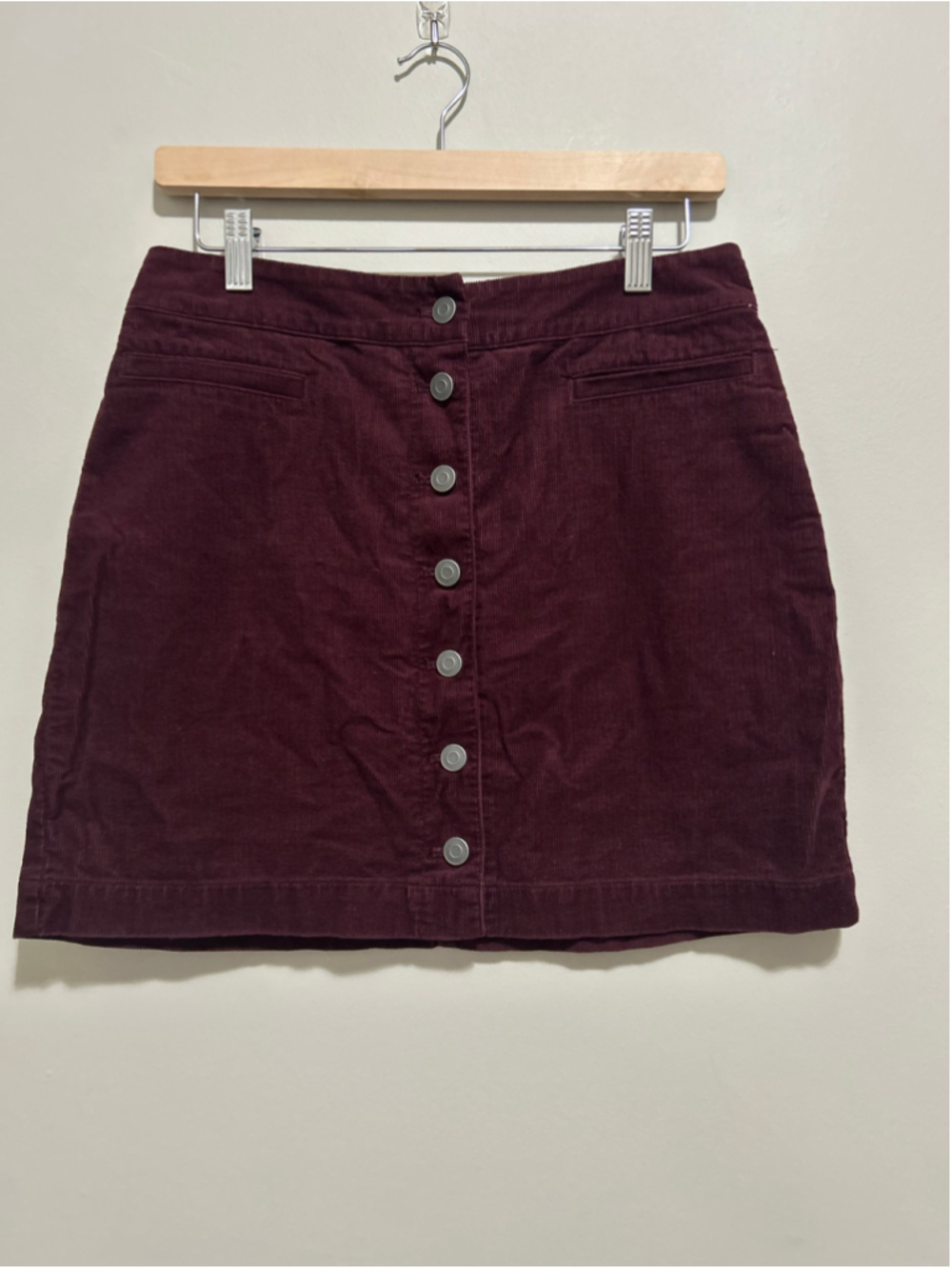 Women's Wilfred Free Corduroy Mini Skirt Burgundy Size 10